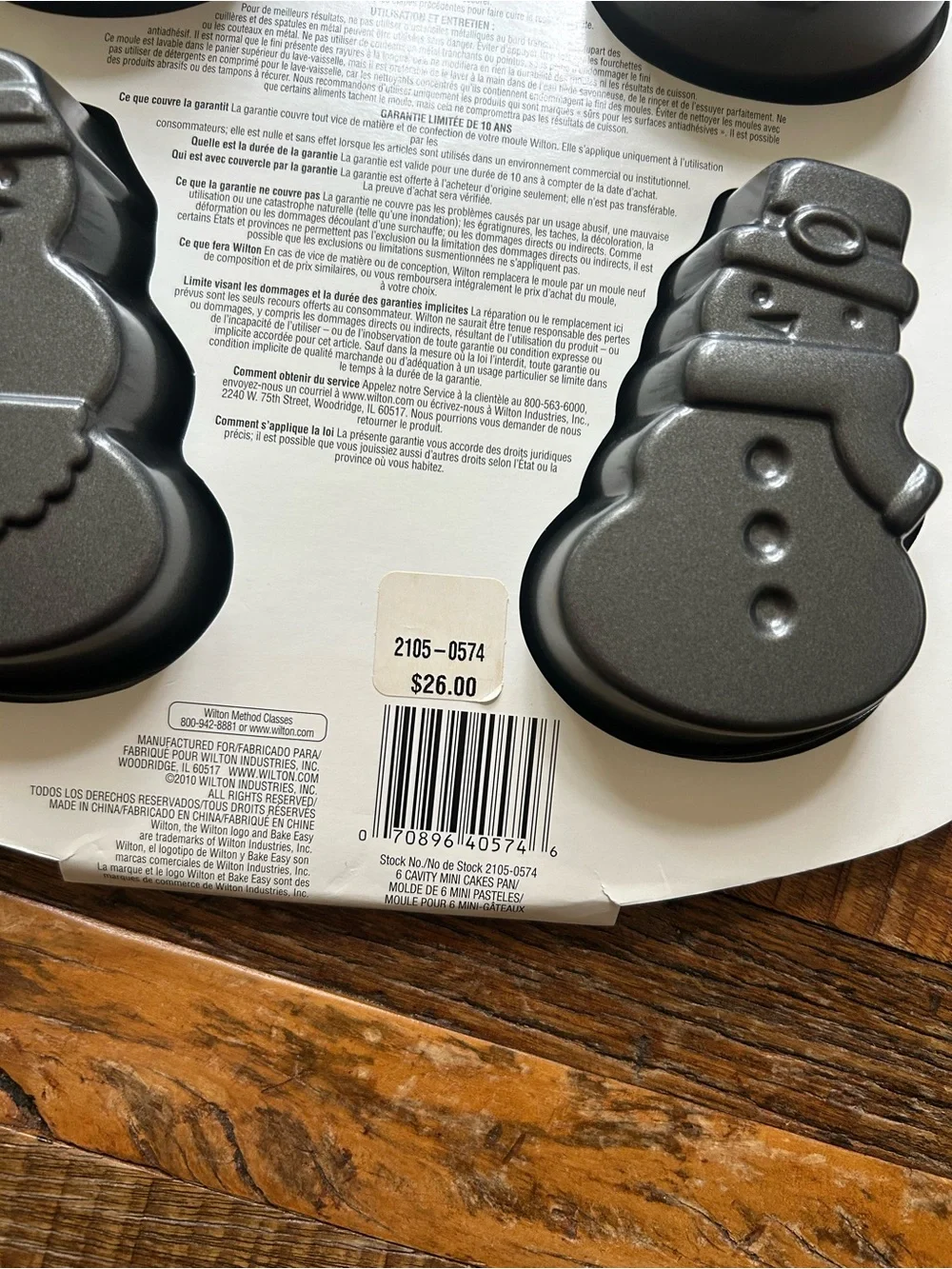 Wilton Mini Snowman 6-Cavity Cake Pan. New.